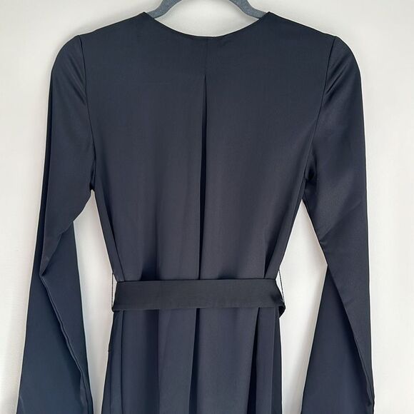 FOR LOVE & LEMONS Floral Trim Robe Black Size XS - Picture 6 of 13